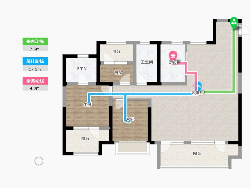 山东省-青岛市-新城玺樾-108.00-户型库-动静线