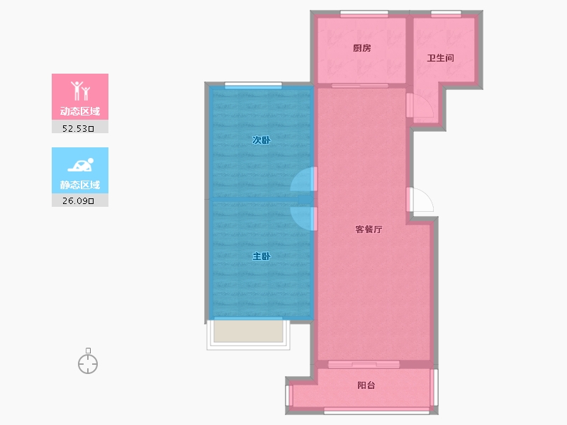 山东省-青岛市-名城府邸-70.40-户型库-动静分区