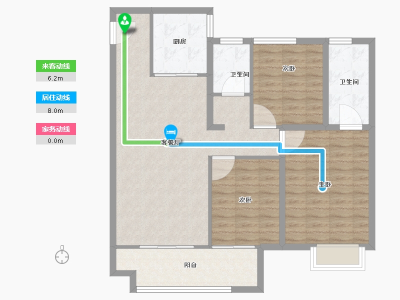 江苏省-徐州市-三盛中城-95.20-户型库-动静线