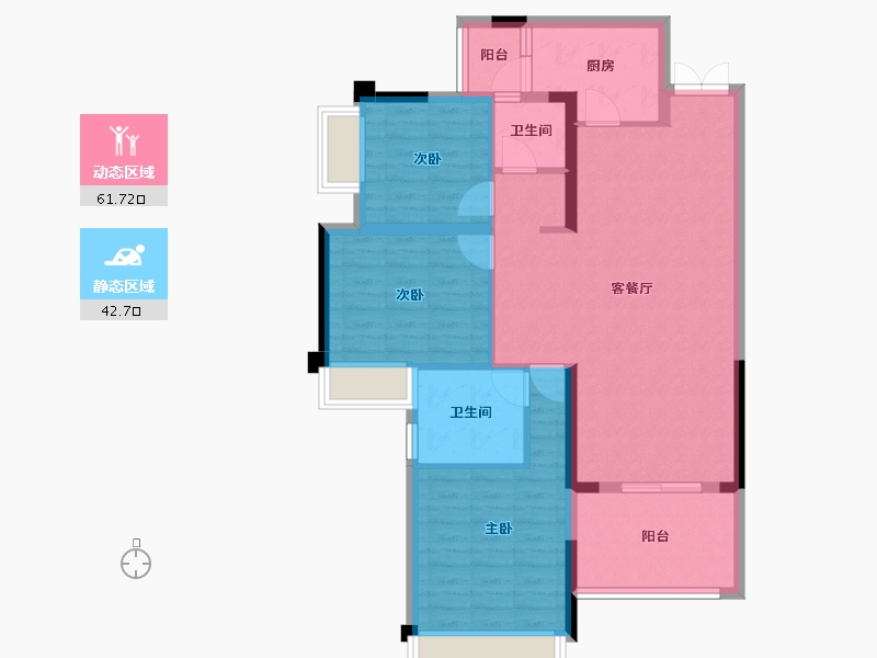 重庆-重庆市-中交锦悦-93.68-户型库-动静分区