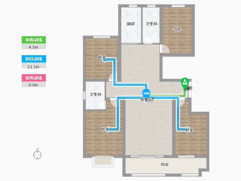 山东省-潍坊市-恒信阳光假日-124.00-户型库-动静线