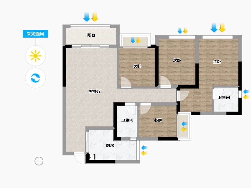 四川省-成都市-川港合作示范园-88.22-户型库-采光通风