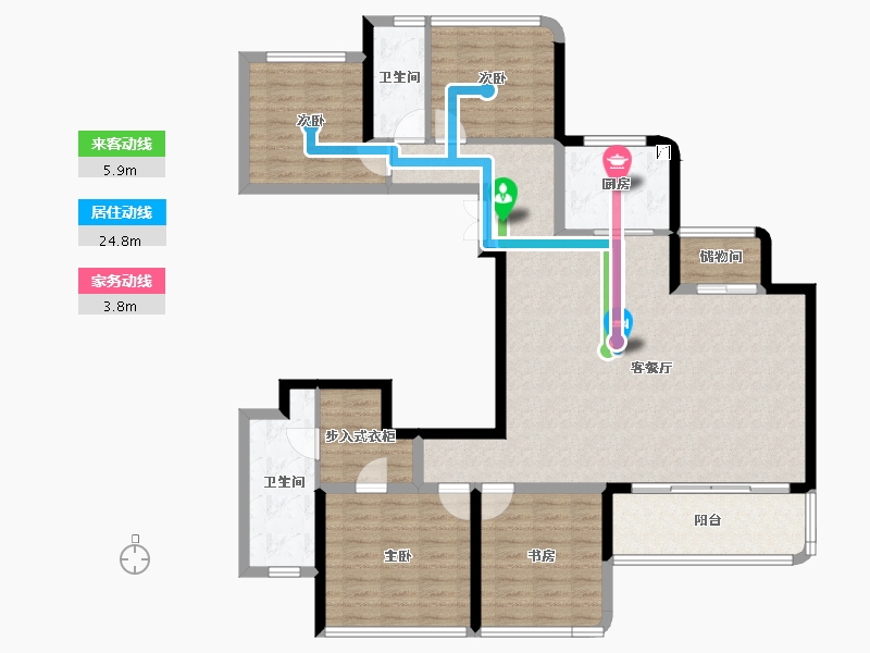 四川省-成都市-德信弘阳湖畔云璟-124.55-户型库-动静线