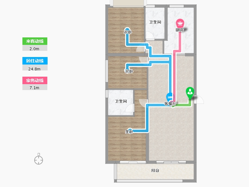 湖北省-武汉市-长投保利汉口印-111.96-户型库-动静线