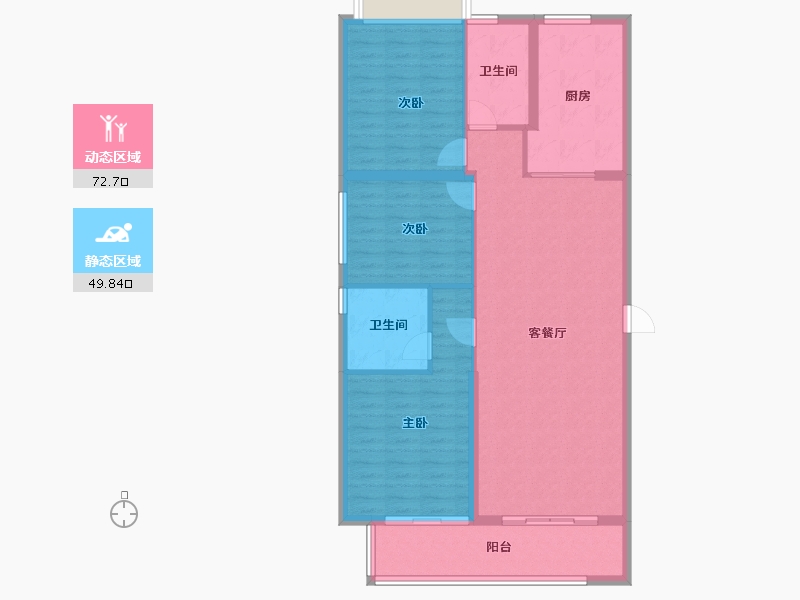 湖北省-武汉市-长投保利汉口印-111.96-户型库-动静分区