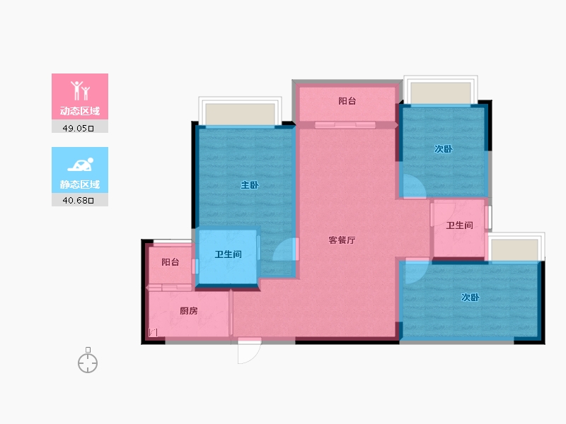 四川省-成都市-朗诗未来著-79.57-户型库-动静分区