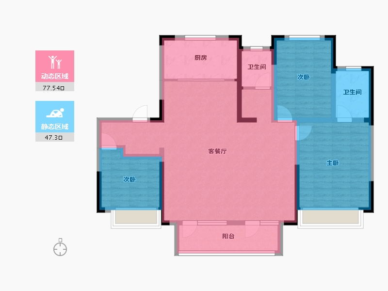 山东省-青岛市-旭辉银盛泰锦悦都-112.00-户型库-动静分区