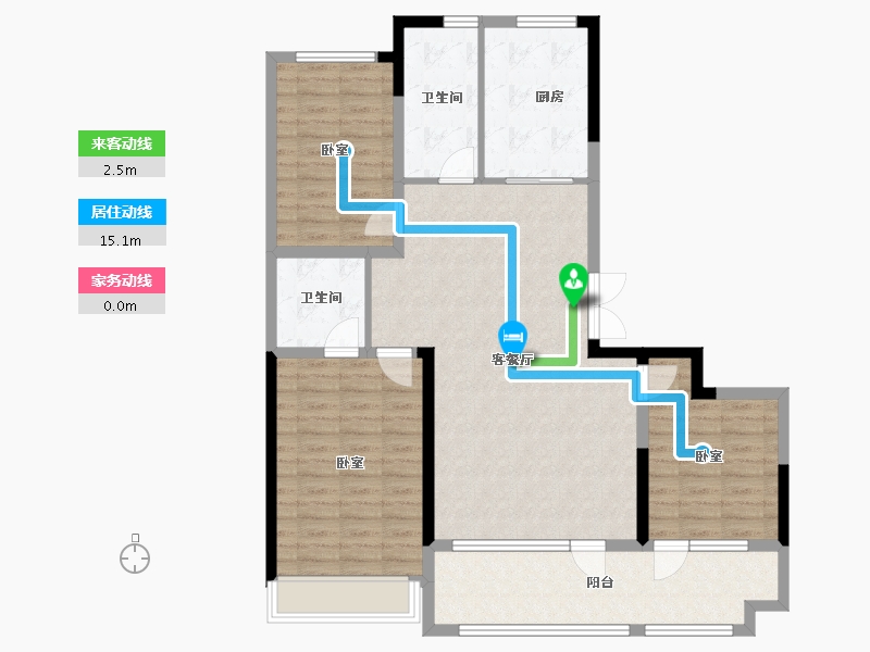 山东省-潍坊市-春光里-110.40-户型库-动静线