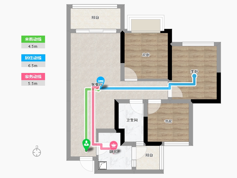 四川省-成都市-川港合作示范园-60.64-户型库-动静线