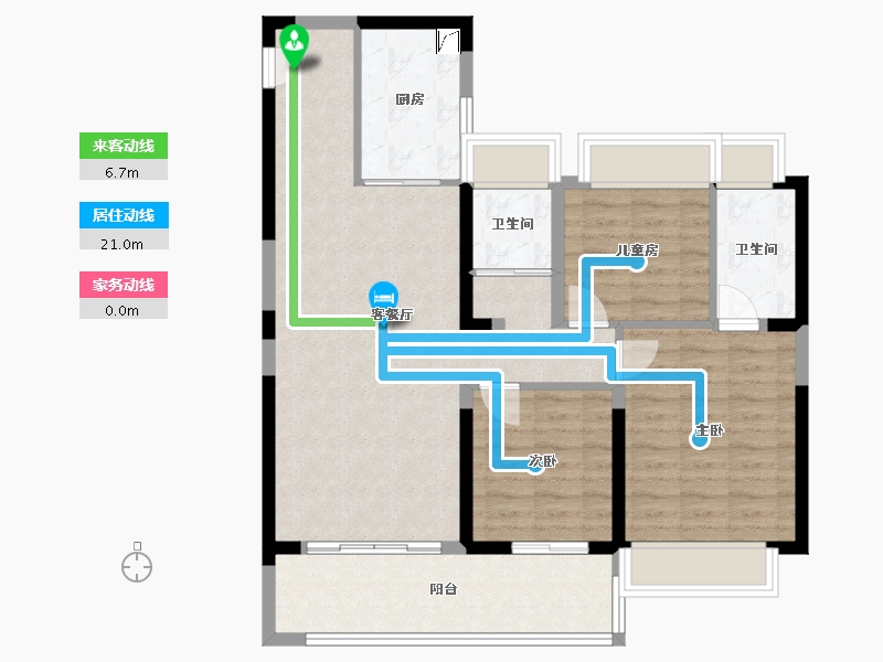 湖南省-常德市-碧桂园翘楚棠-100.00-户型库-动静线