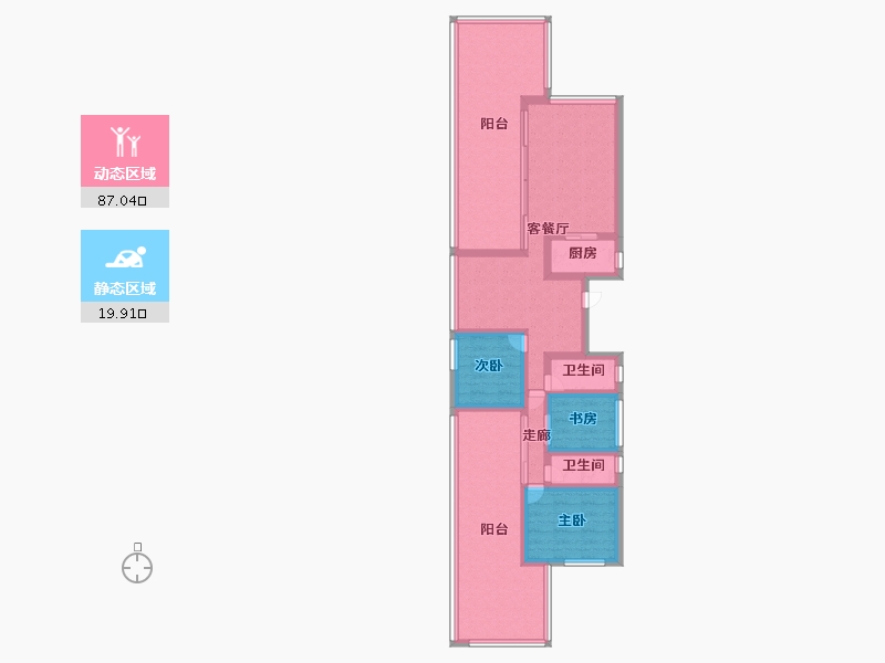 四川省-成都市-云上旅游度假区-93.60-户型库-动静分区