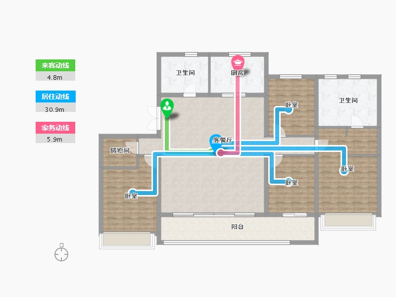 山东省-潍坊市-旭辉银盛泰博观天成-152.00-户型库-动静线