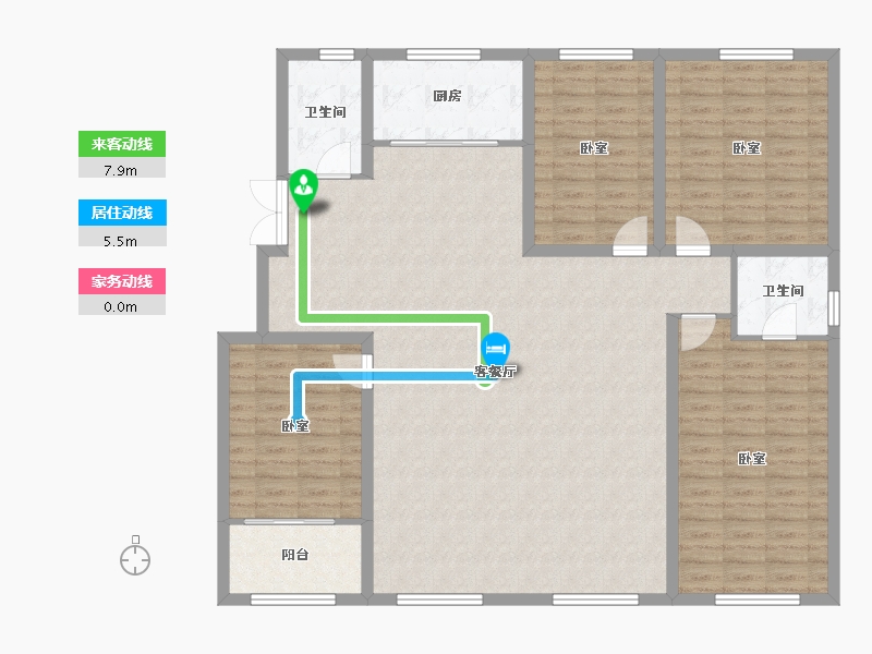 山东省-潍坊市-恒信阳光假日-153.08-户型库-动静线