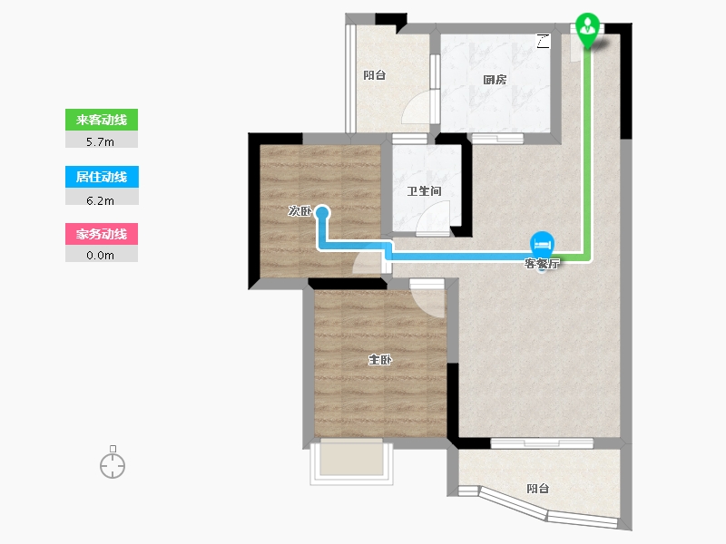 四川省-成都市-朗诗观山樾-66.95-户型库-动静线