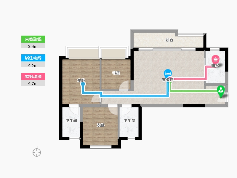 四川省-成都市-朗诗未来著-78.55-户型库-动静线