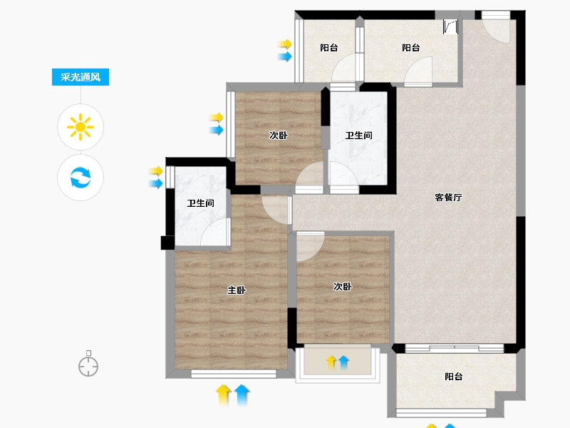 四川省-成都市-川港合作示范园-78.83-户型库-采光通风