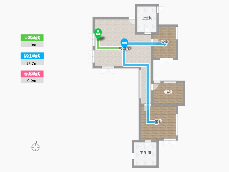 四川省-成都市-云上旅游度假区-90.86-户型库-动静线