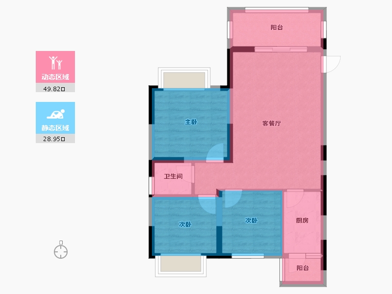 四川省-成都市-建泰御嘉花苑-69.89-户型库-动静分区