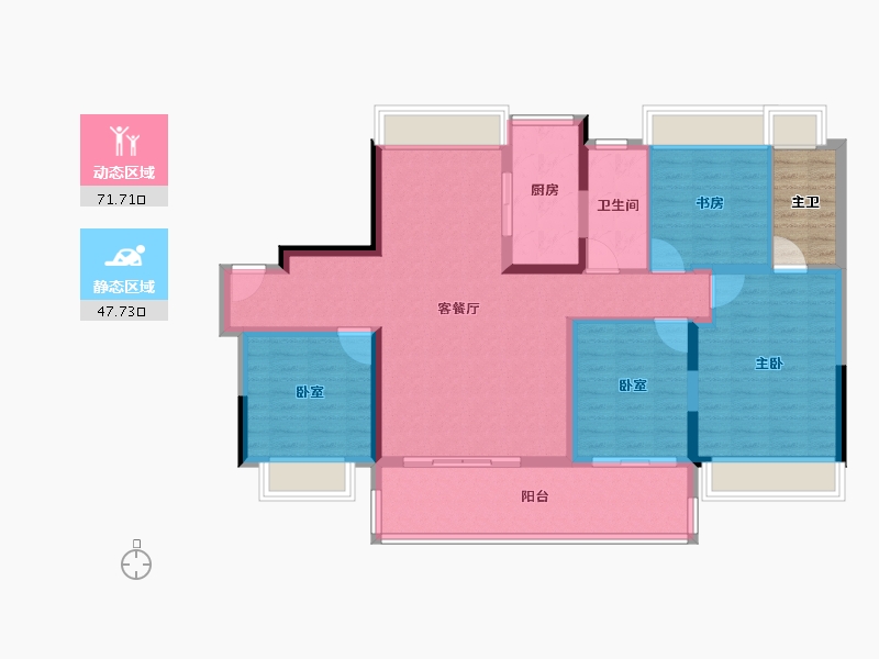 江苏省-徐州市-​碧桂园大都会-112.00-户型库-动静分区