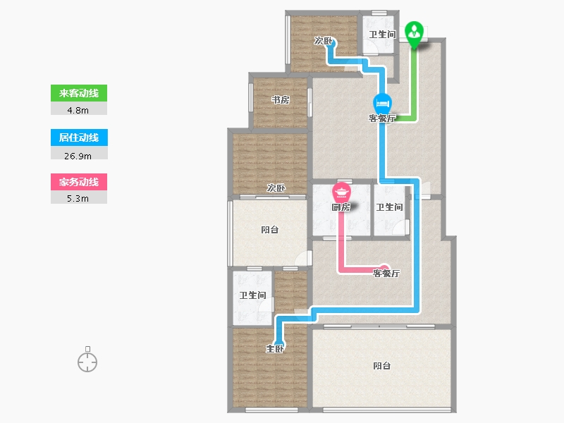 四川省-成都市-云上旅游度假区-194.95-户型库-动静线