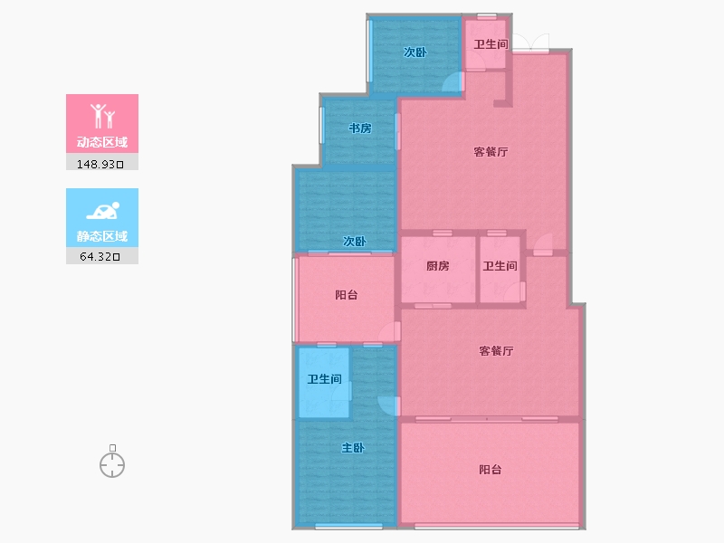 四川省-成都市-云上旅游度假区-194.95-户型库-动静分区