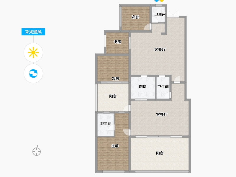 四川省-成都市-云上旅游度假区-194.95-户型库-采光通风