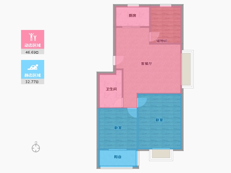 山东省-青岛市-龙泽园-92.00-户型库-动静分区