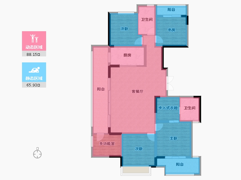 重庆-重庆市-两江御园-137.93-户型库-动静分区