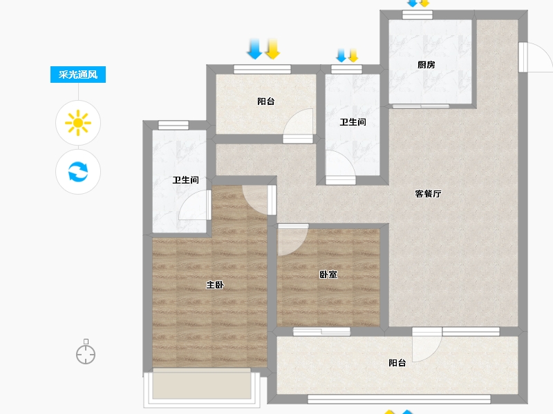 山东省-青岛市-和达可园-81.00-户型库-采光通风