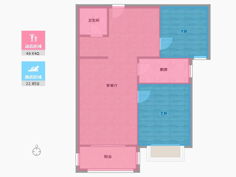 山东省-济宁市-北湖春天-89.00-户型库-动静分区