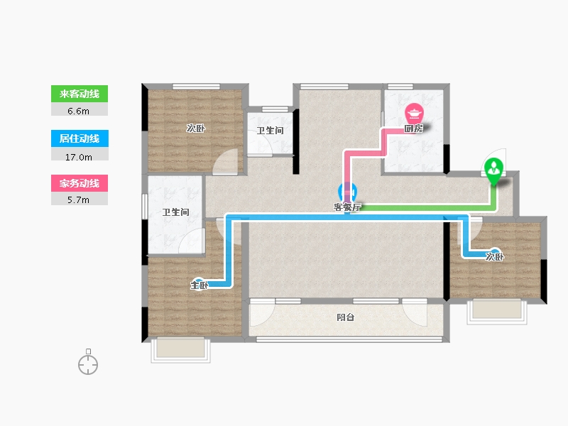 山东省-青岛市-海青公馆-132.81-户型库-动静线