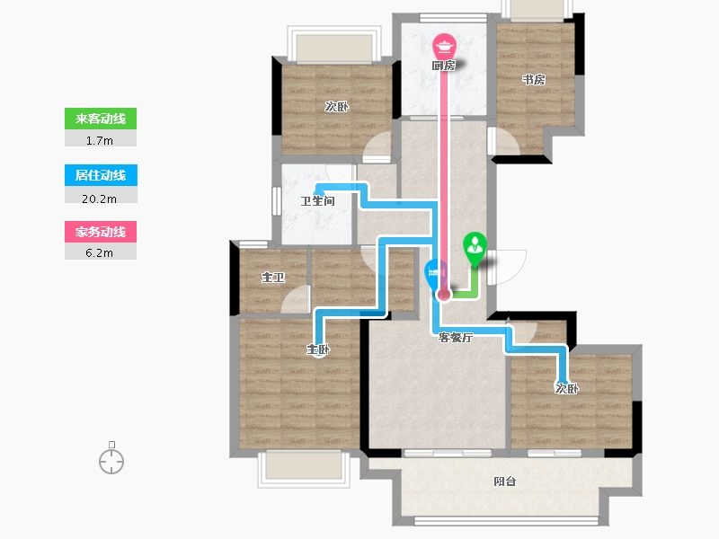 江苏省-徐州市-堂悦嘉苑-97.52-户型库-动静线