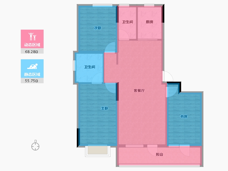 山东省-青岛市-海青公馆-112.01-户型库-动静分区