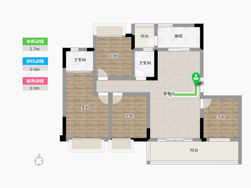 重庆-重庆市-中建滨江星城-99.97-户型库-动静线