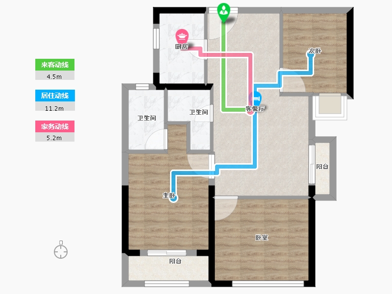 湖北省-武汉市-星湖湾-76.47-户型库-动静线