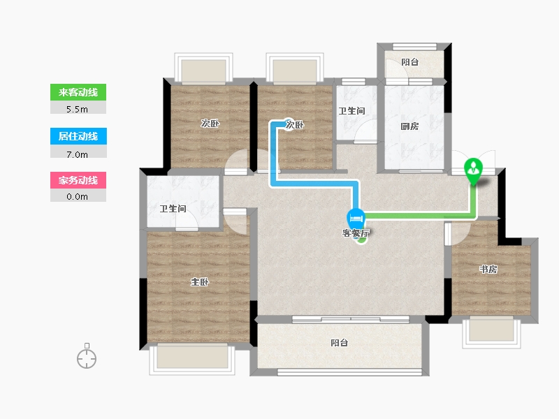 重庆-重庆市-中国铁建云锦山-96.01-户型库-动静线