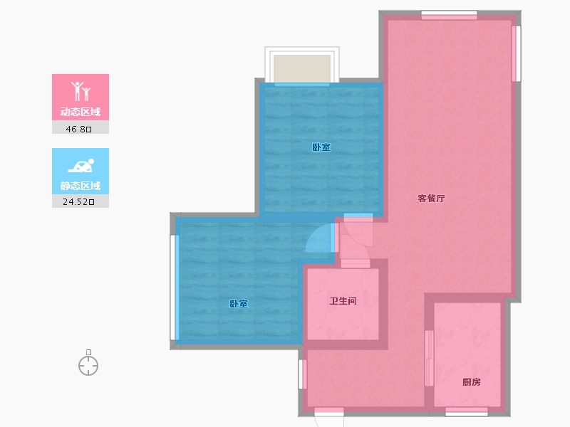 四川省-成都市-馨美-54.00-户型库-动静分区