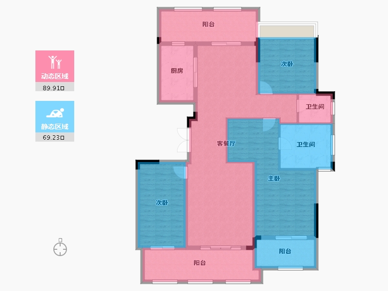 重庆-重庆市-两江御园-144.22-户型库-动静分区