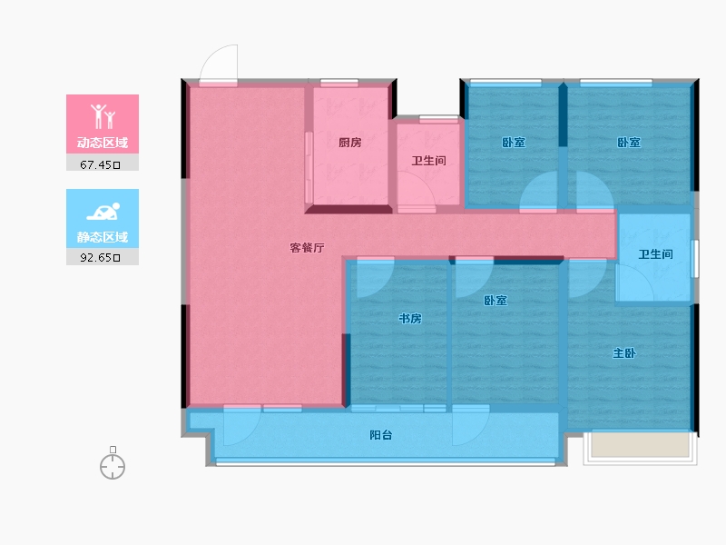 山东省-青岛市-瑞源怡隆国际-144.00-户型库-动静分区