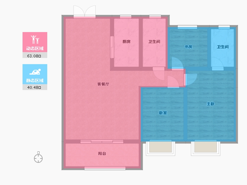 山东省-淄博市-金鼎尚城-105.00-户型库-动静分区