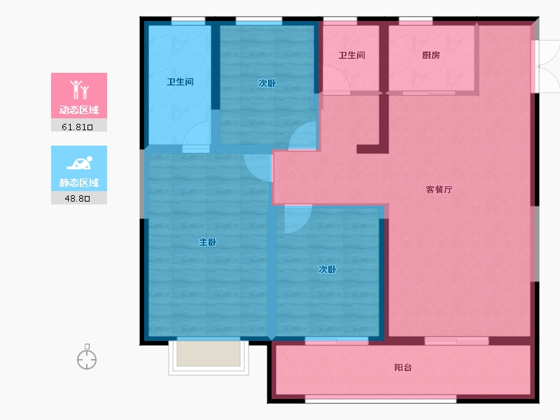 陕西省-西安市-高新云锦-99.20-户型库-动静分区