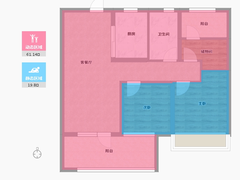 山东省-青岛市-保利叁仟栋-71.20-户型库-动静分区