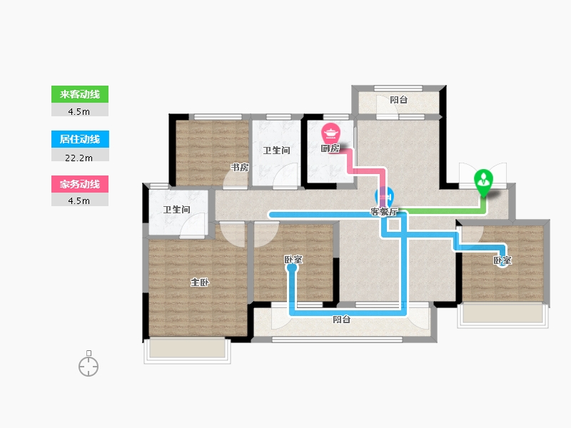 山东省-青岛市-世博城逸海-113.00-户型库-动静线