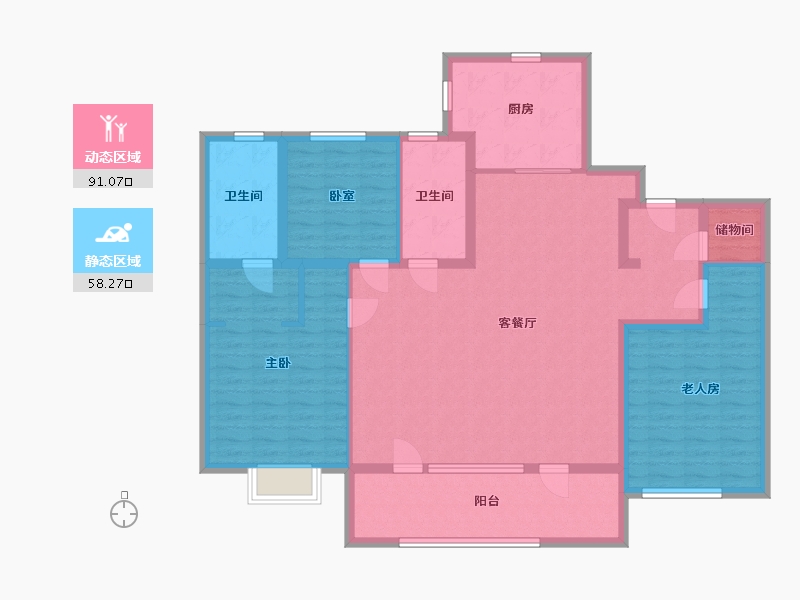 山东省-青岛市-保利天汇-135.00-户型库-动静分区