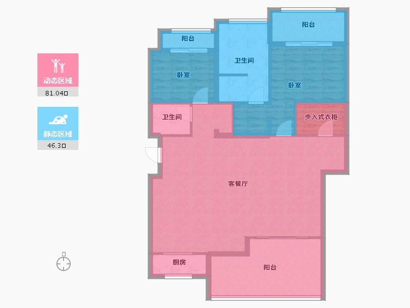 重庆-重庆市-中铁任之健康城-115.82-户型库-动静分区