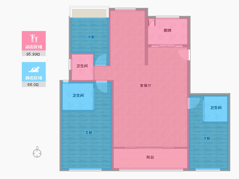 浙江省-温州市-万科翡翠天地一期-148.00-户型库-动静分区