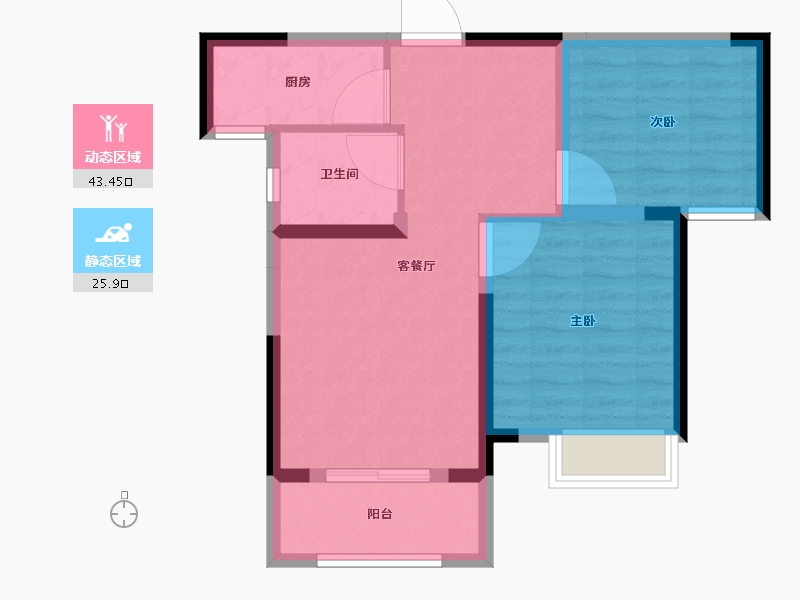 湖北省-武汉市-星湖湾-61.74-户型库-动静分区