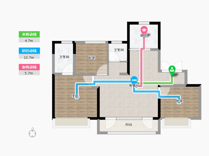 山东省-青岛市-世博城逸海-102.40-户型库-动静线