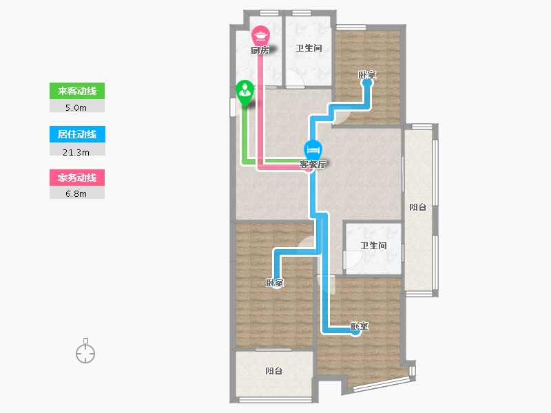 浙江省-湖州市-三洋阳光海岸-120.00-户型库-动静线