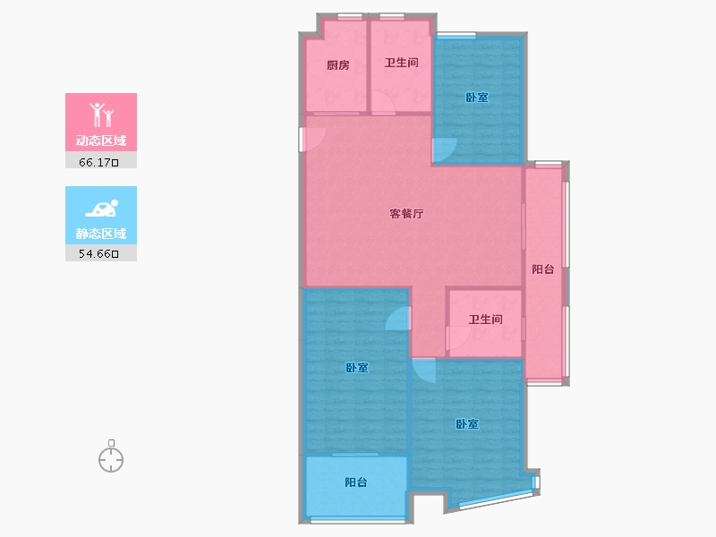 浙江省-湖州市-三洋阳光海岸-120.00-户型库-动静分区